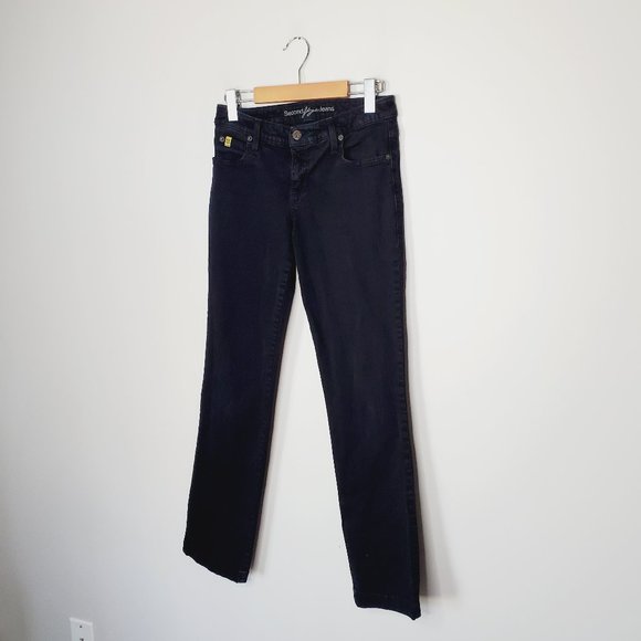 SECOND YOGA Black Straight Leg Jeans - Picture 4 of 11